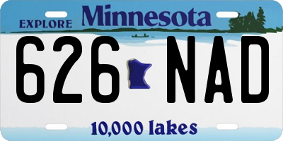MN license plate 626NAD