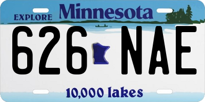 MN license plate 626NAE