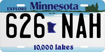 MN license plate 626NAH
