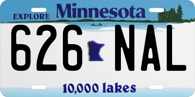 MN license plate 626NAL