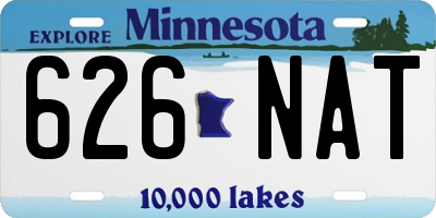 MN license plate 626NAT