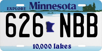 MN license plate 626NBB