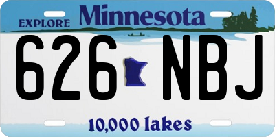 MN license plate 626NBJ