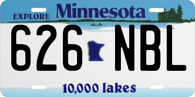 MN license plate 626NBL