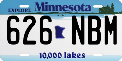 MN license plate 626NBM