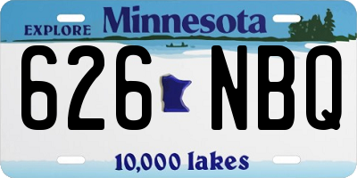 MN license plate 626NBQ