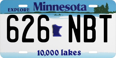 MN license plate 626NBT