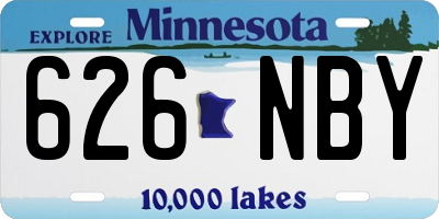 MN license plate 626NBY