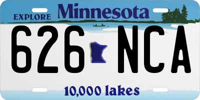 MN license plate 626NCA