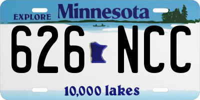 MN license plate 626NCC