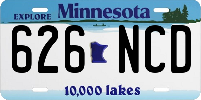 MN license plate 626NCD