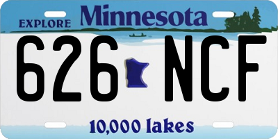 MN license plate 626NCF