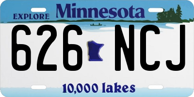 MN license plate 626NCJ