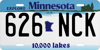 MN license plate 626NCK