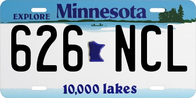 MN license plate 626NCL
