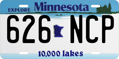 MN license plate 626NCP