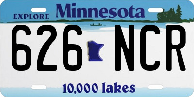 MN license plate 626NCR