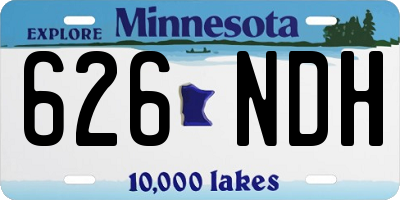 MN license plate 626NDH
