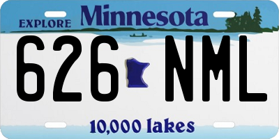 MN license plate 626NML