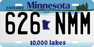 MN license plate 626NMM