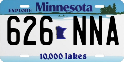 MN license plate 626NNA