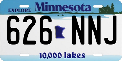 MN license plate 626NNJ