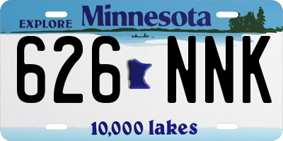 MN license plate 626NNK