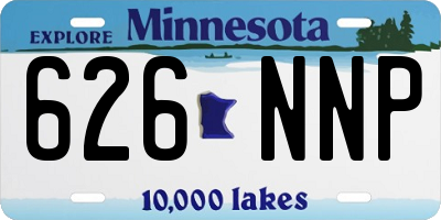 MN license plate 626NNP