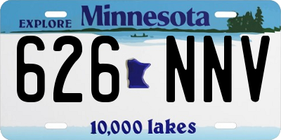 MN license plate 626NNV