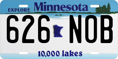 MN license plate 626NOB