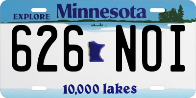 MN license plate 626NOI
