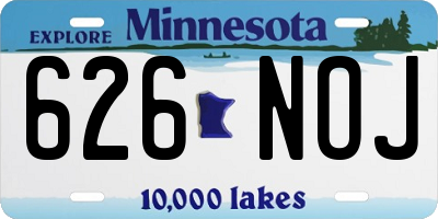 MN license plate 626NOJ