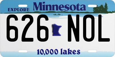 MN license plate 626NOL