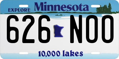 MN license plate 626NOO