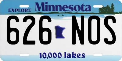 MN license plate 626NOS