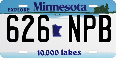 MN license plate 626NPB