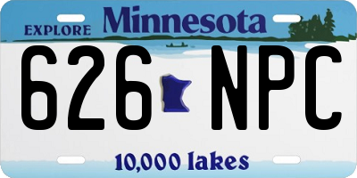 MN license plate 626NPC