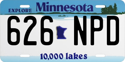 MN license plate 626NPD