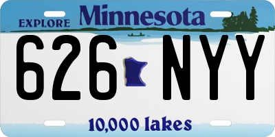 MN license plate 626NYY