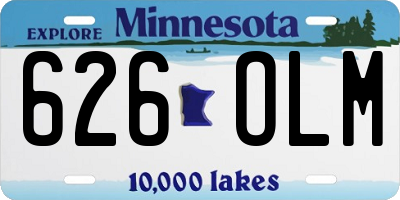 MN license plate 626OLM