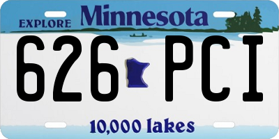 MN license plate 626PCI