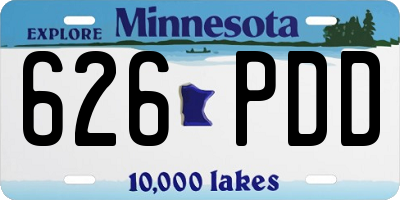 MN license plate 626PDD