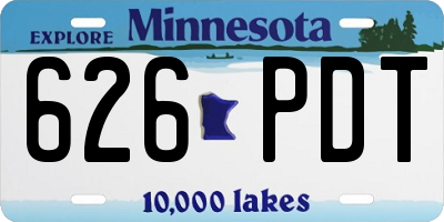 MN license plate 626PDT