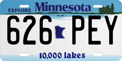 MN license plate 626PEY