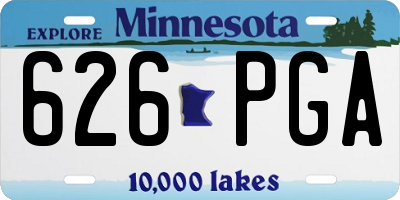 MN license plate 626PGA
