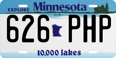 MN license plate 626PHP