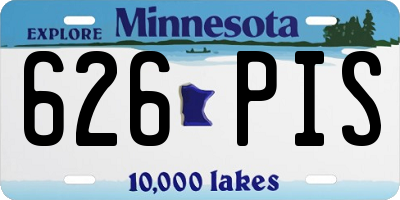 MN license plate 626PIS