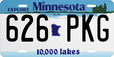MN license plate 626PKG