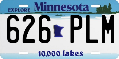 MN license plate 626PLM