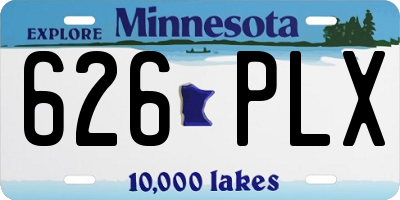 MN license plate 626PLX